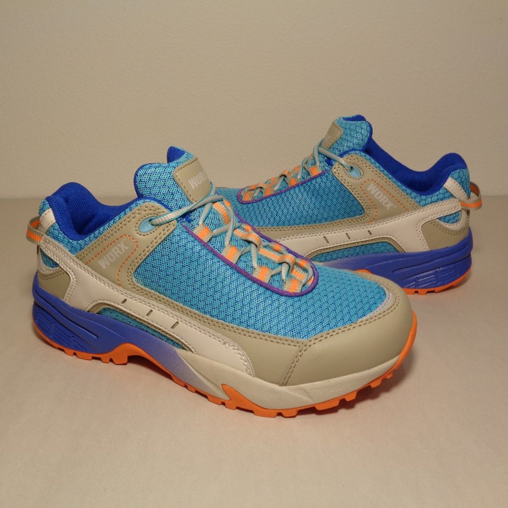 WORX by Red Wing Size 7 M OXFORD ALUMINUM TOE Blue New Women's Work Shoes